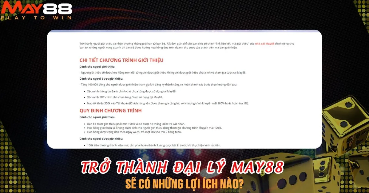 Trở thành đại lý nhà cái là cơ hội kiếm tiền cực đơn giản